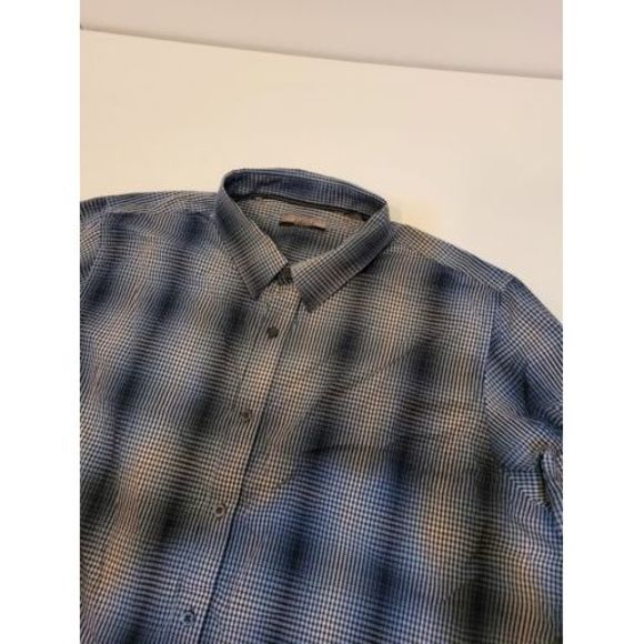 Alfani Big & Tall, 2XB, black & blue check short sleeve mens‎ top - Picture 1 of 5